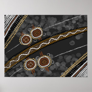 Aboriginal Art Canvas - Lost Tribes Poster