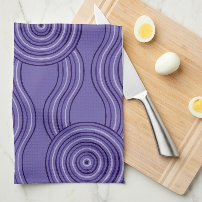 Aboriginal art melaleuca kitchen towel (Quarter Fold)