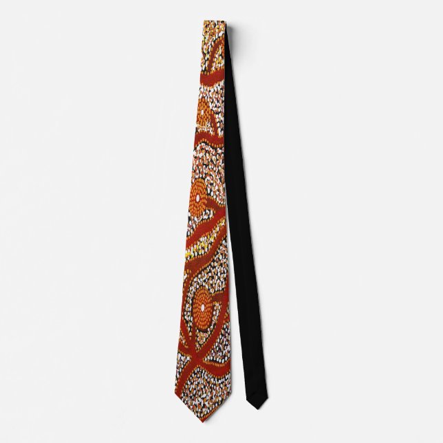 Aboriginal Art Neck Tie - Majestic Mountain (Front)