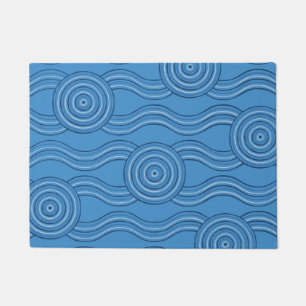 Aboriginal art ocean doormat