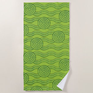 Aboriginal Art Rainforest Beach Towel