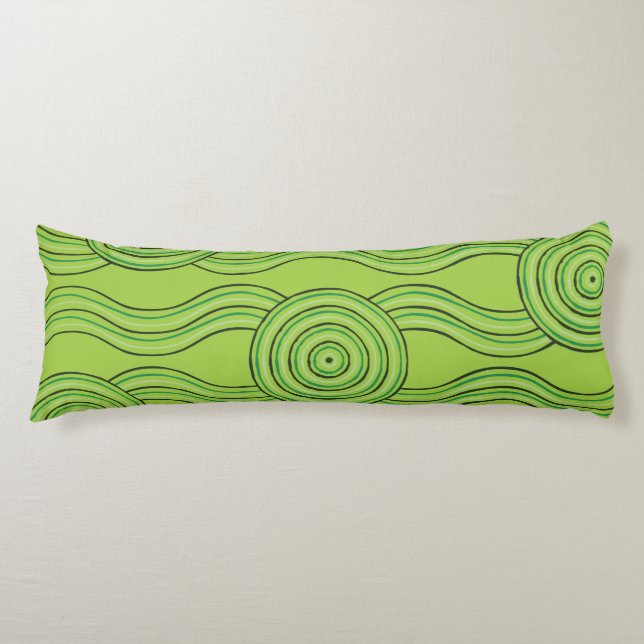 Aboriginal art rainforest body pillow (Front)