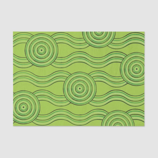 Aboriginal Art Rainforest Tissue Paper (Front)