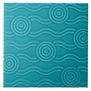 Aboriginal art reef tile