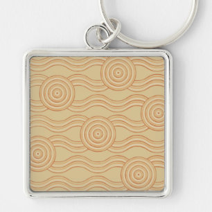 Aboriginal art sandstone keychain