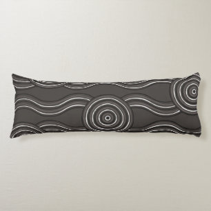 Aboriginal art storm body pillow