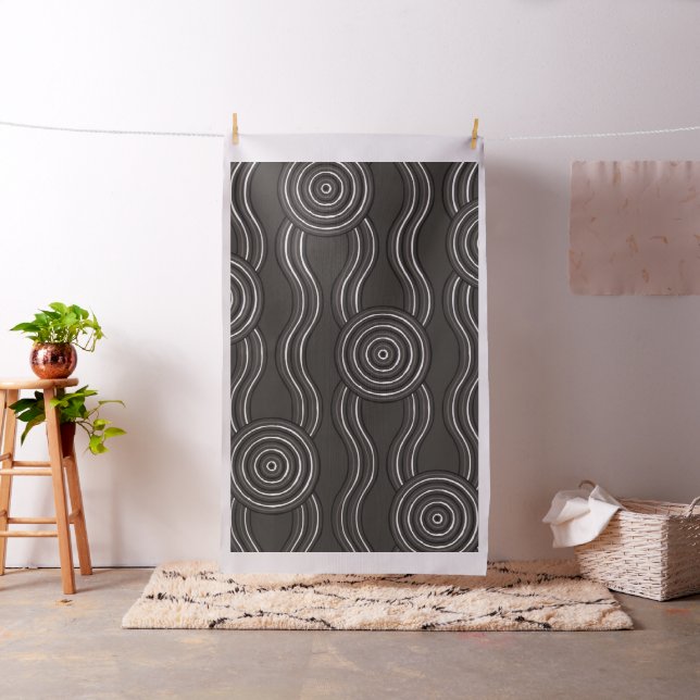 Aboriginal Art Storm Fabric (In Situ)