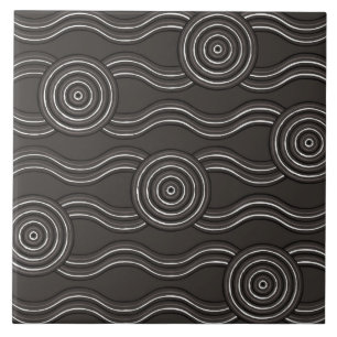 Aboriginal art storm tile