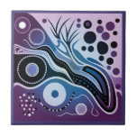 Aboriginal art style puple 1 of 9 Ceramic Tile<br><div class="desc">Aboriginal art style puple 1 of 9 Ceramic Tile Mix and match</div>