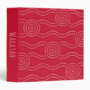 Aboriginal art waratah binder