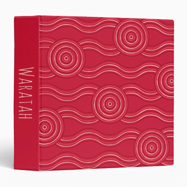 Aboriginal art waratah binder (Front/Spine)