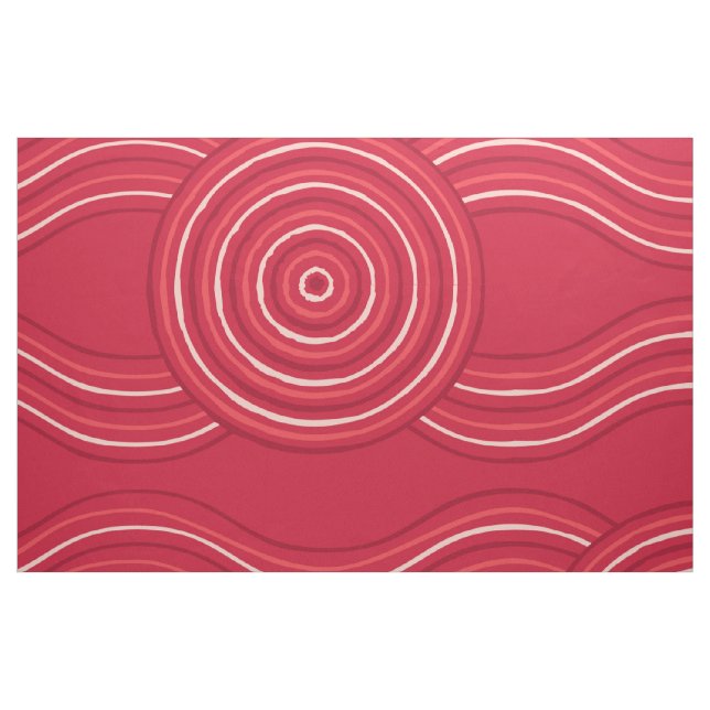 Aboriginal Art Waratah Fabric (Fat Quarter)