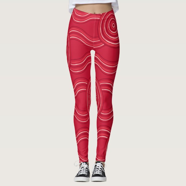 Aboriginal Art Waratah Leggings (Front)