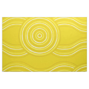 Aboriginal Art Wattle Fabric