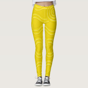 Aboriginal Art Wattle Leggings
