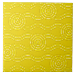 Aboriginal art wattle tile