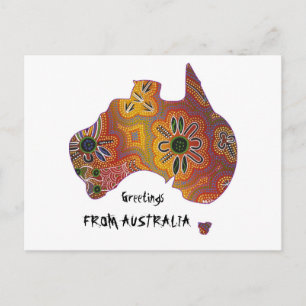 Aboriginal artwork postcard