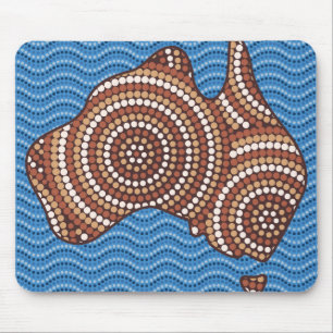 Aboriginal Australia dot painting Mouse Pad