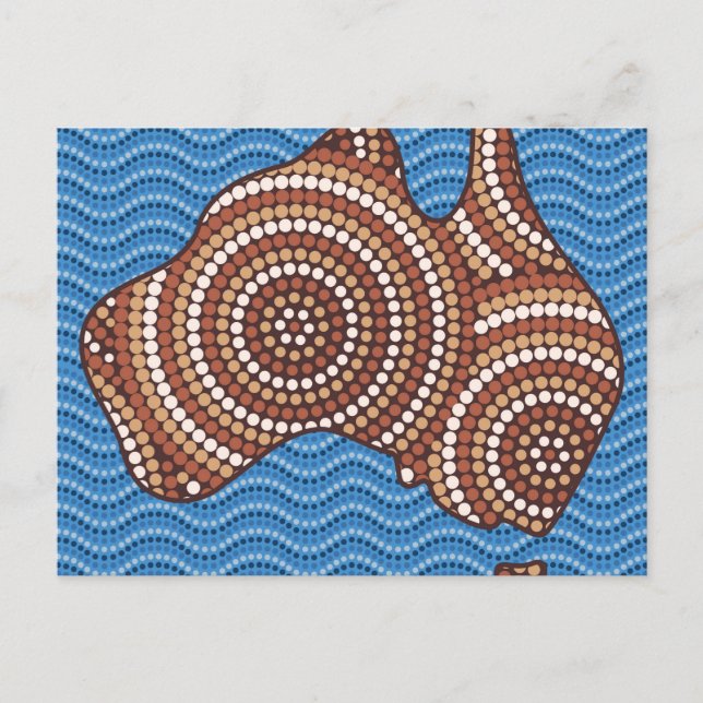 Aboriginal Australia dot painting Postcard (Front)