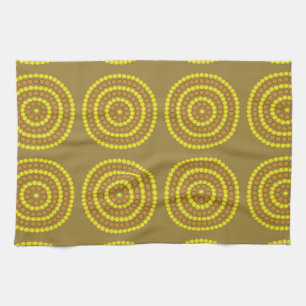 Aboriginal beige kitchen towel