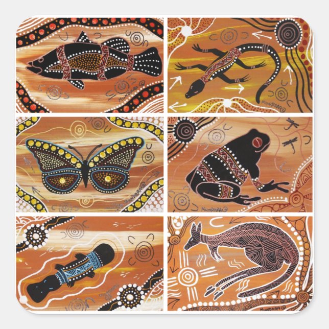 Aboriginal Collage Stickers (Front)