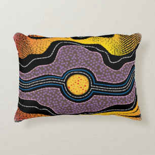 Aboriginal Design One Accent Pillow