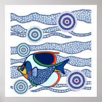 Aboriginal Dot Art Fish-01