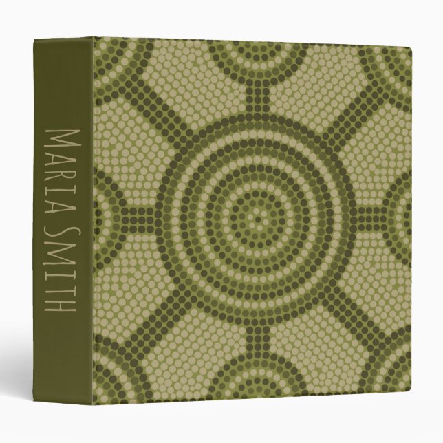 Aboriginal dot painting binder (Front/Spine)