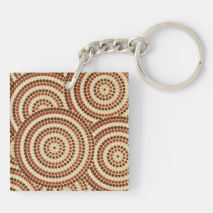 Aboriginal Dot Painting Keychain