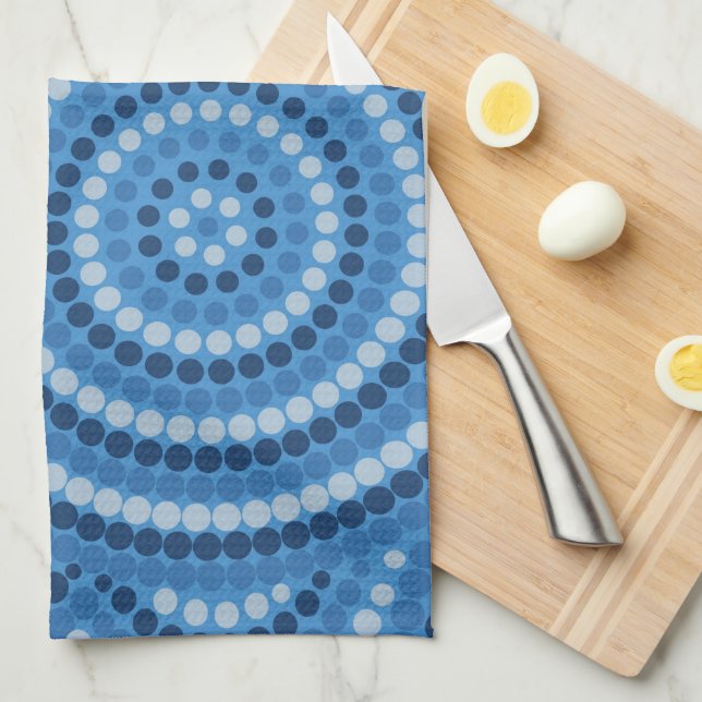 Aboriginal dot painting kitchen towel (Quarter Fold)