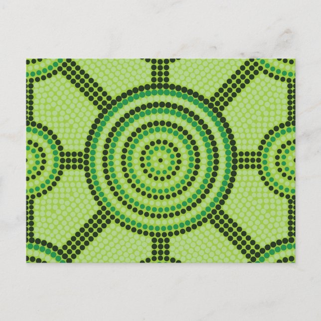 Aboriginal dot painting postcard (Front)