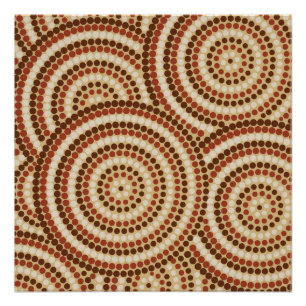 Aboriginal dot painting poster