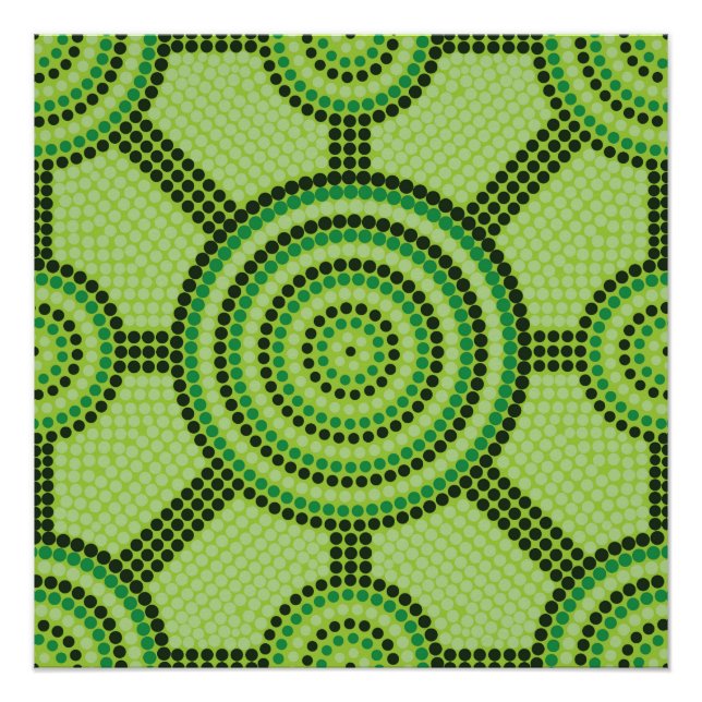 Aboriginal dot painting poster (Front)
