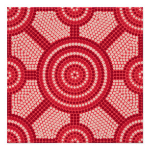 Aboriginal dot painting poster