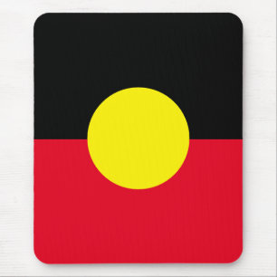 Aboriginal flag mouse pad