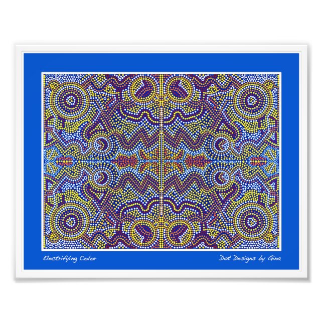 Aboriginal inspired dot designs by Gina Photo Print (Front)