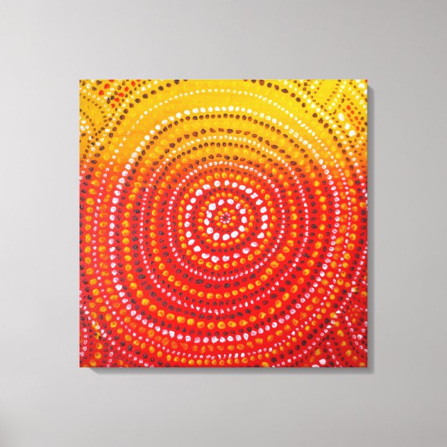 Aboriginal inspired Premium Wrapped Canvas (Front)