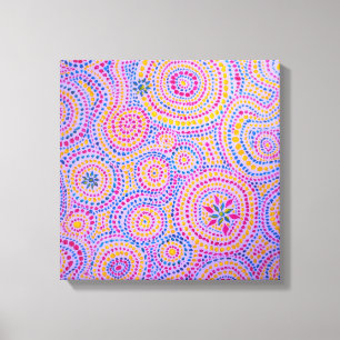 Aboriginal inspired Premium Wrapped Canvas