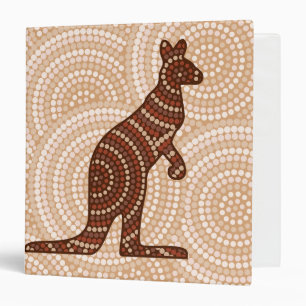 Aboriginal kangaroo dot painting binder