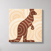 Aboriginal kangaroo dot painting