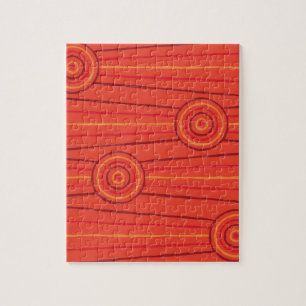 Aboriginal line and circle painting jigsaw puzzle
