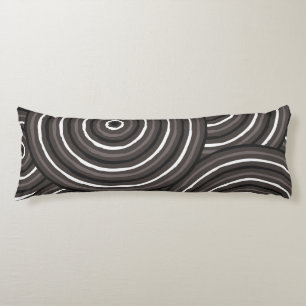 Aboriginal line painting body pillow
