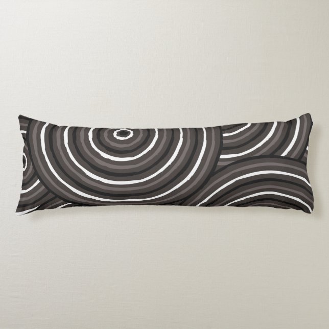 Aboriginal line painting body pillow (Front)