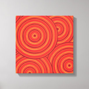 Aboriginal line painting canvas print