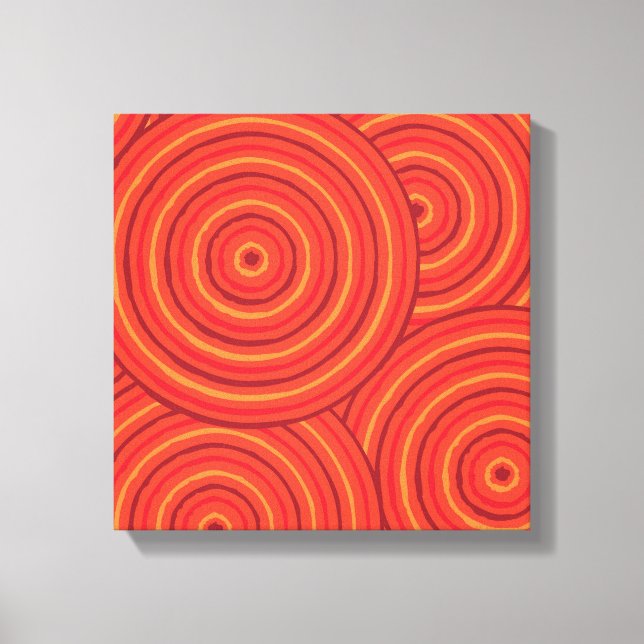 Aboriginal line painting canvas print (Front)