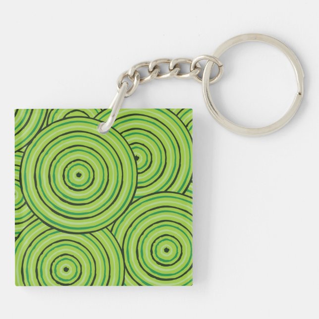 Aboriginal line painting keychain (Back)