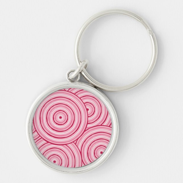 Aboriginal line painting keychain (Front)