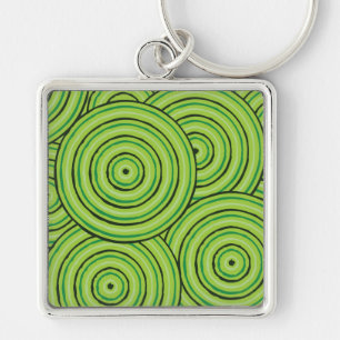 Aboriginal line painting keychain