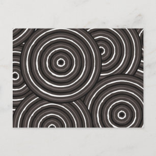 Aboriginal line painting postcard