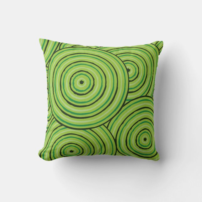 Aboriginal line painting throw pillow (Front)